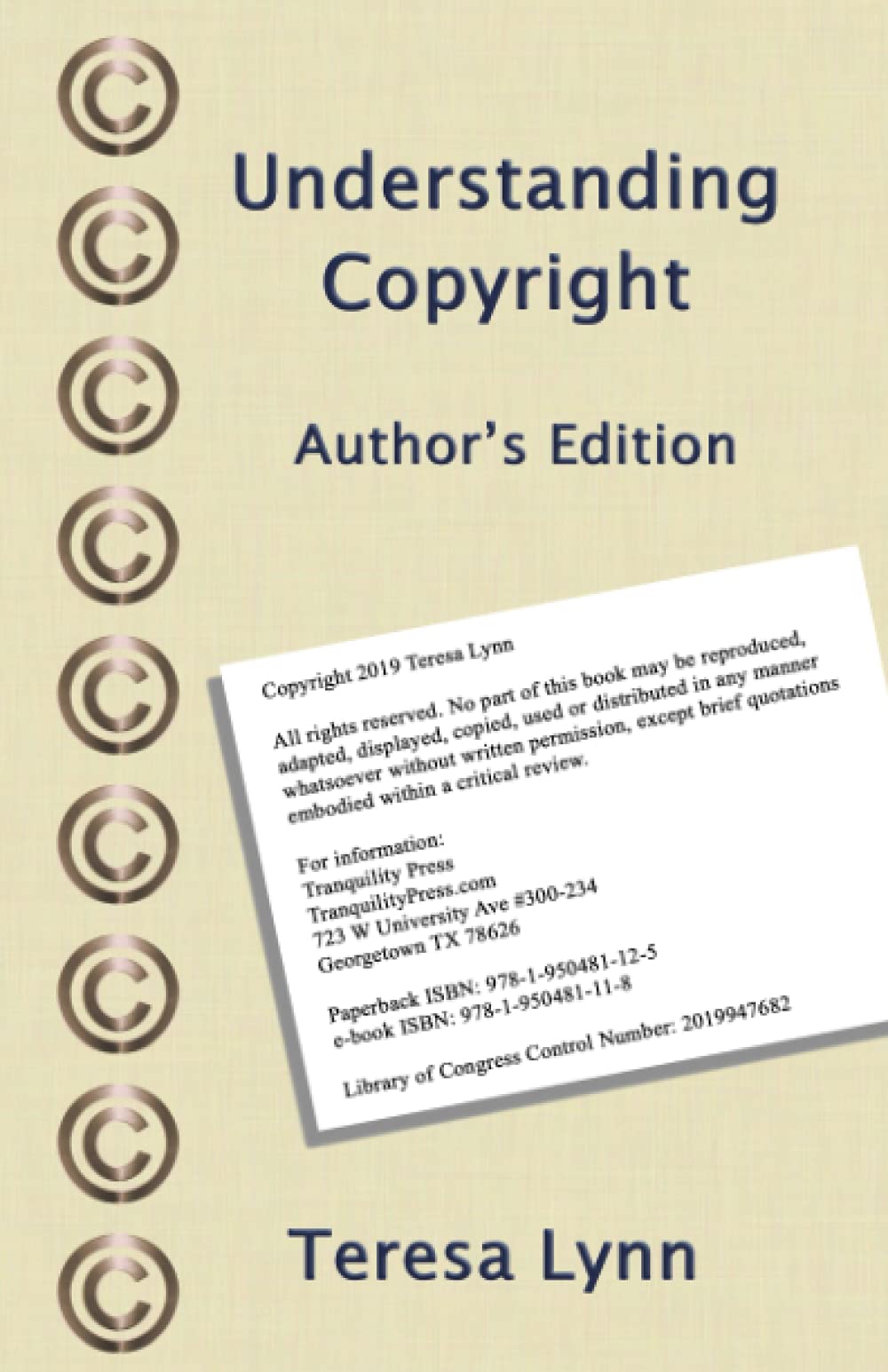 Understanding Copyright: Author's Edition,Used