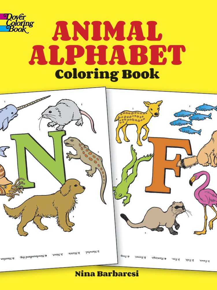Animal Alphabet Coloring Book (Dover Alphabet Coloring Books),New