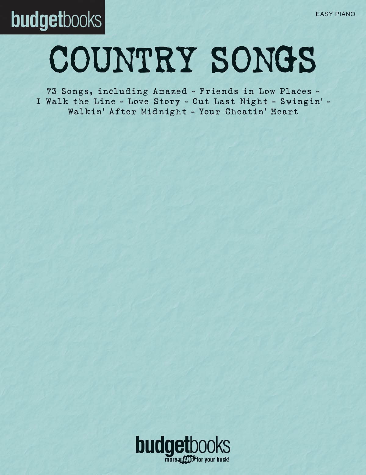 Country Songs: Budget Books,Used