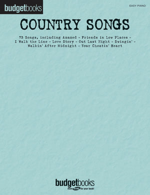Country Songs: Budget Books,Used