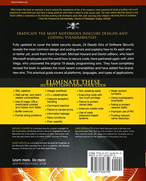24 Deadly Sins of Software Security: Programming Flaws and How to Fix Them: Programming Flaws and How to Fix Them,Used