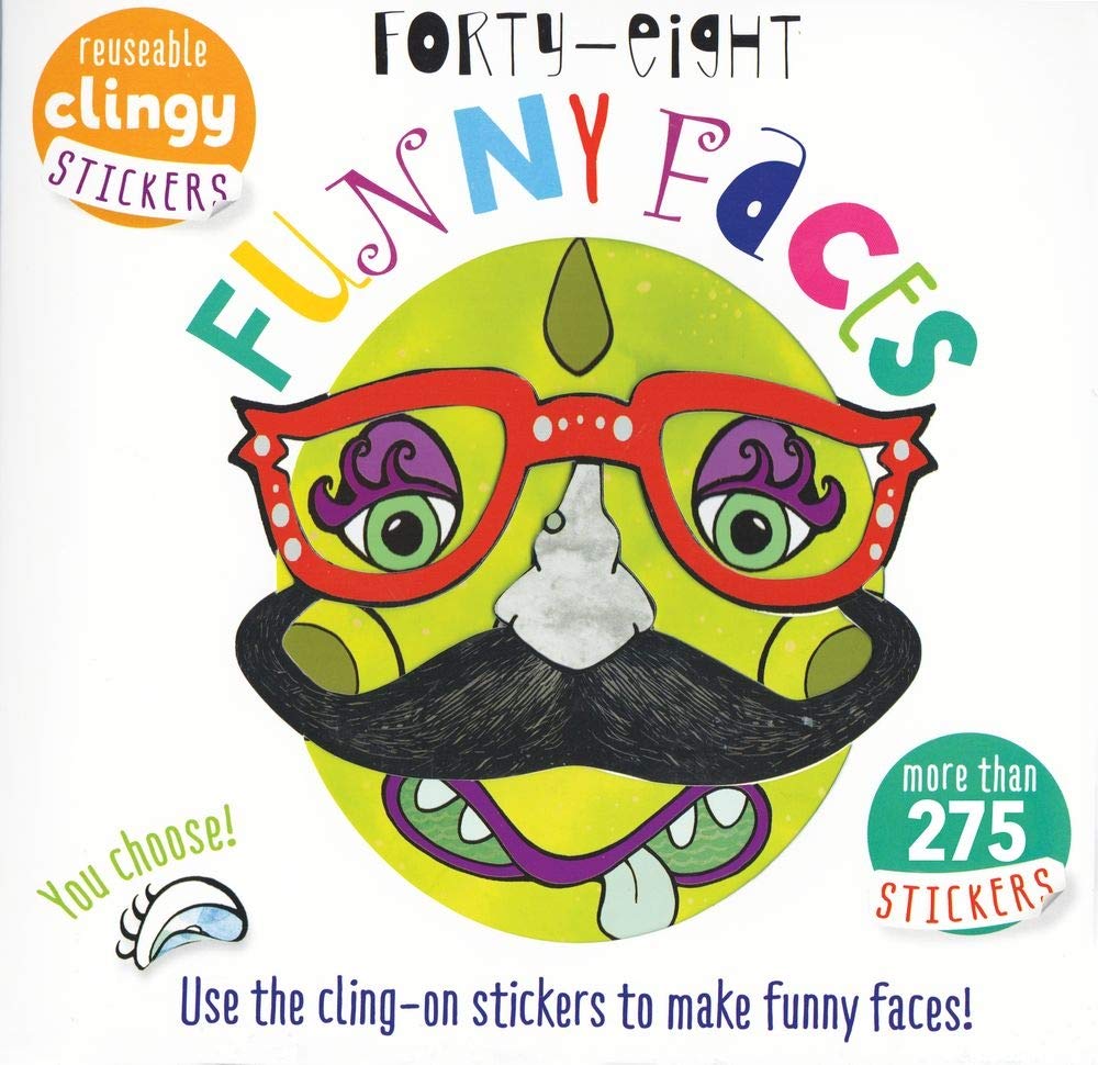 Fortyeight Funny Faces: Use the Clingon Stickers to Make Funny Faces!,Used