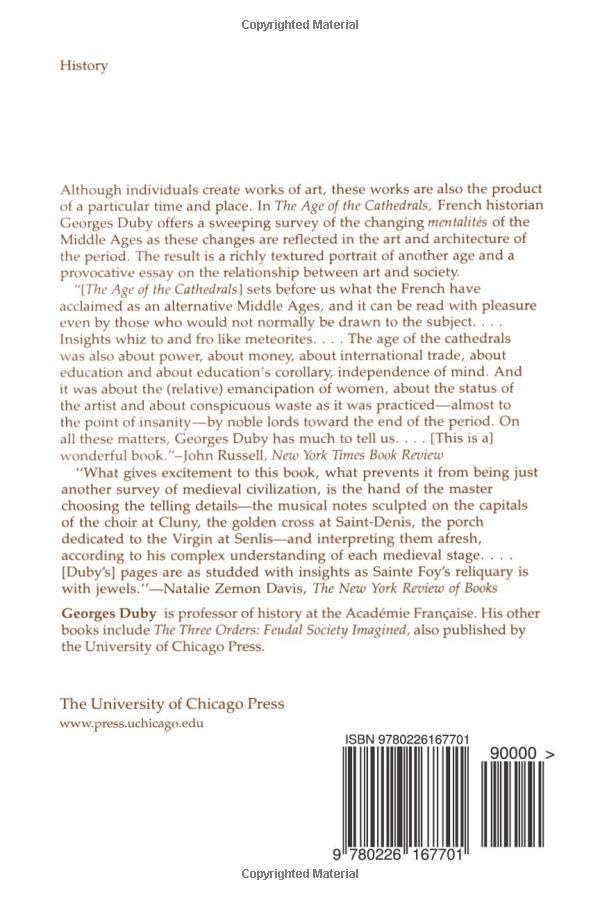 The Age of the Cathedrals: Art and Society, 9801420,Used