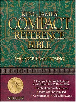 Holy Bible King James Version Compact Reference Bible Snap Flap,Used