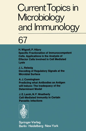 Current Topics in Microbiology and Immunology / Ergebnisse der Microbiologie und Immunittsforschung (Current Topics in Microbiol,Used
