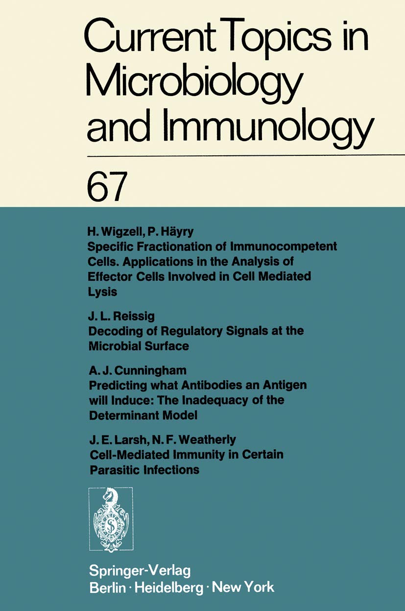 Current Topics in Microbiology and Immunology / Ergebnisse der Microbiologie und Immunittsforschung (Current Topics in Microbiol,Used