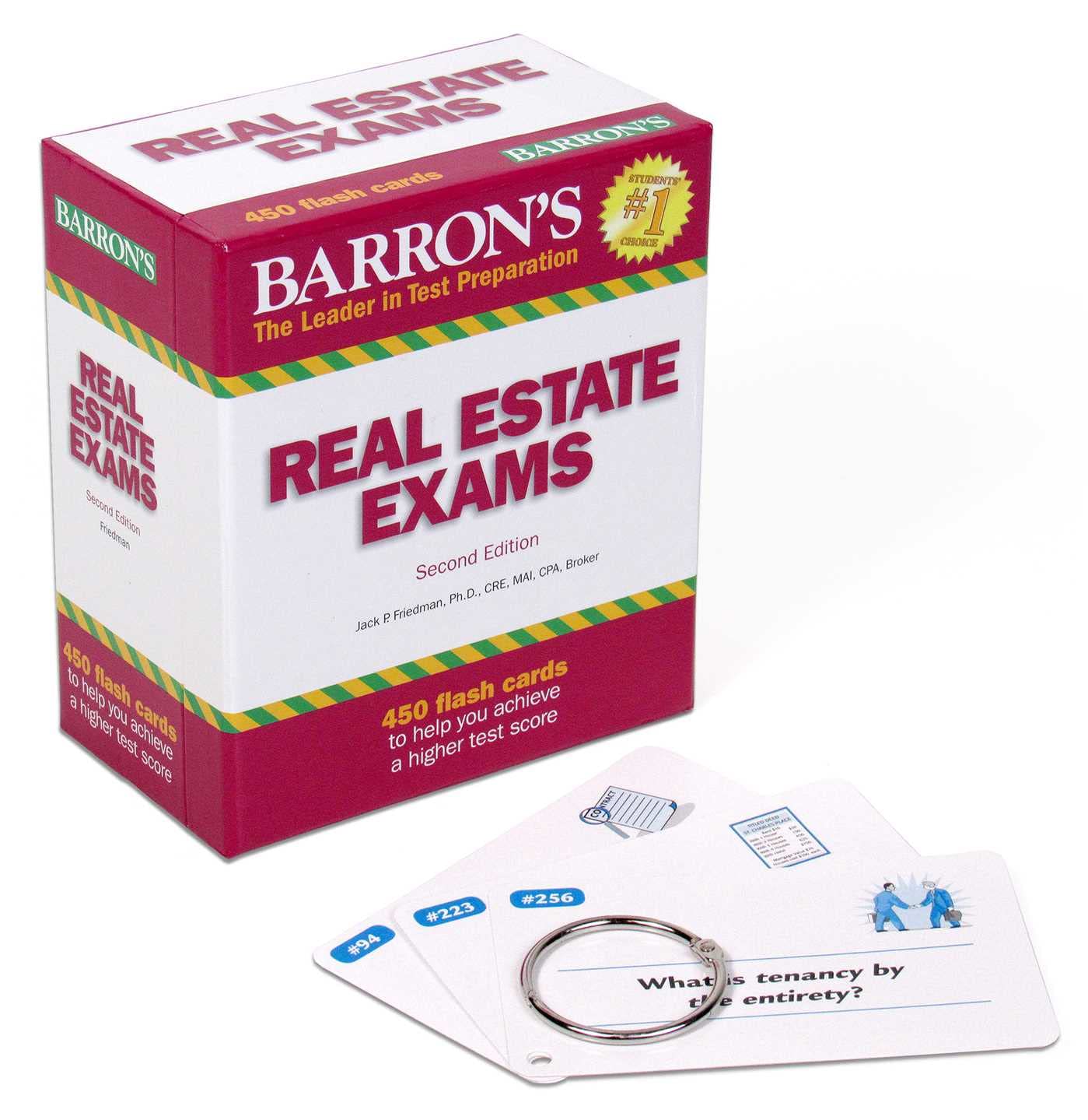 Real Estate Exam Flash Cards (Barron's Test Prep),Used