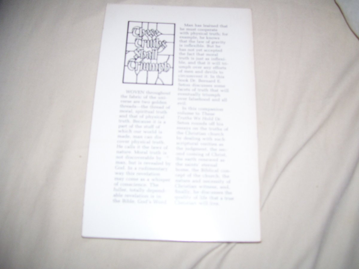 These truths shall triumph (Studies in Christian doctrine),Used