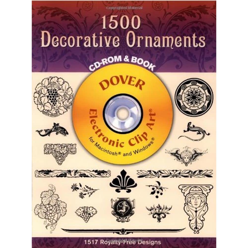 1500 Decorative Ornaments (CDROM & Book)