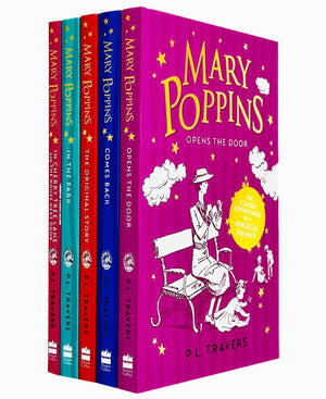 Mary Poppins Collection P L Travers 5 Books Set (Mary Poppins, Mary Poppins in the Park, Mary Poppins in Cherry Tree Lane, Mary ,Used