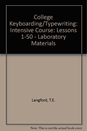 College typewriting;: Brief course,Used