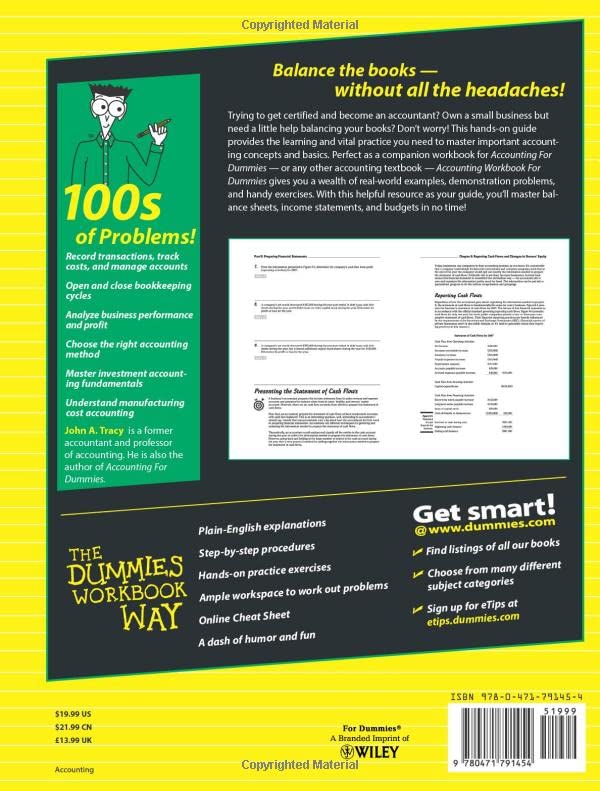 Accounting Workbook For Dummies,New