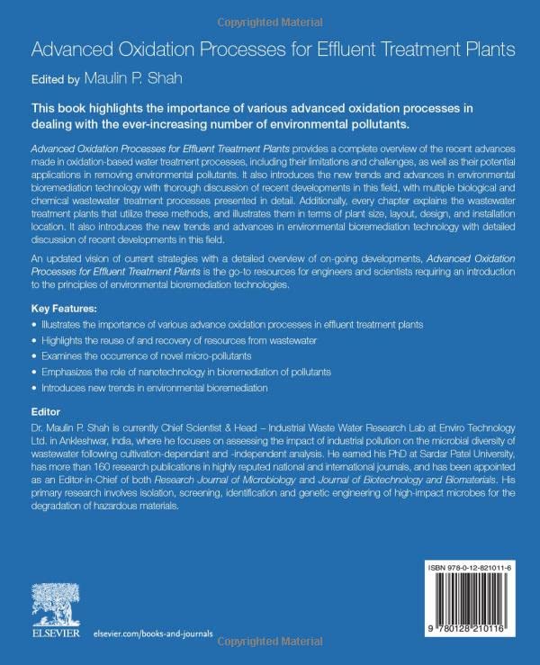 Advanced Oxidation Processes for Effluent Treatment Plants,Used