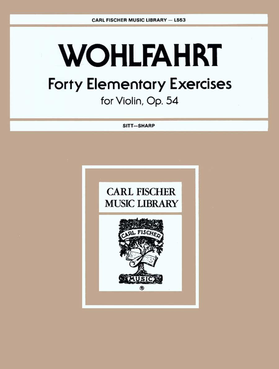 L553  Wohlfahrt  Forty Elementary Exercises For Violin, Op. 54 (Carl Fischer Music Library, L553),Used