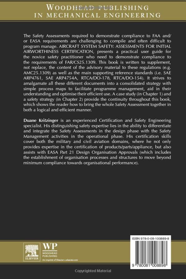 Aircraft System Safety: Assessments for Initial Airworthiness Certification,Used