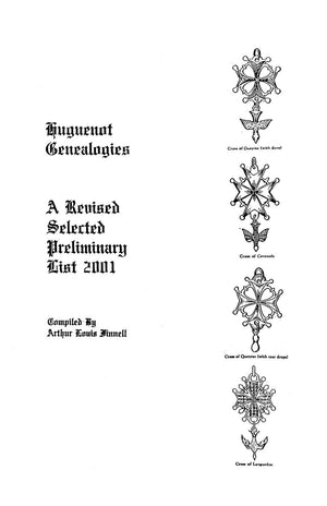 Huguenot Genealogies,New