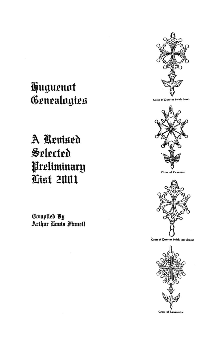 Huguenot Genealogies,New