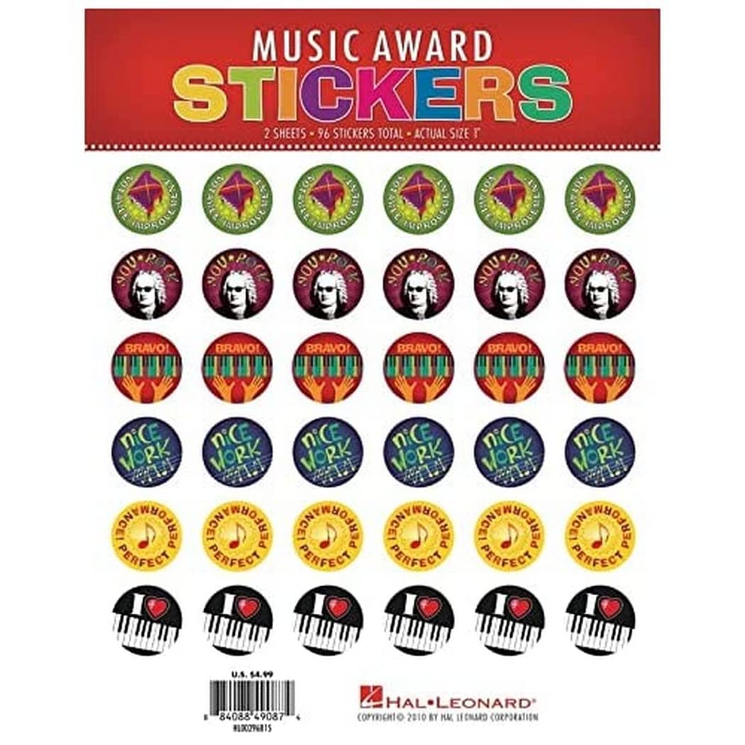 Music Award Stickers: Pack of 96 Stickers,Used