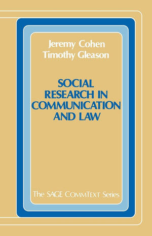 Social Research In Communication And Law (Commtext Series),Used