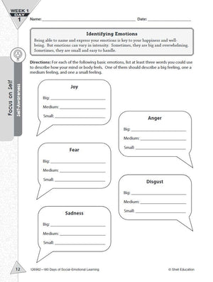 180 Days: SocialEmotional Learning for 6th Grade Practice Workbook for Classroom and Home, Cool and Fun Practice Created by Tea,Used