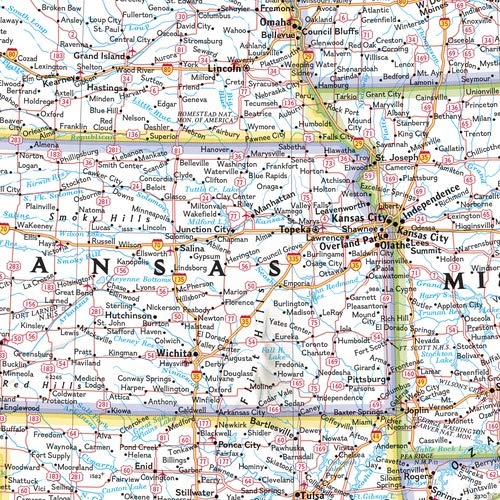 National Geographic: United States Classic Wall Map  Laminated (43.5 x 30.5 inches) (National Geographic Reference Map),Used