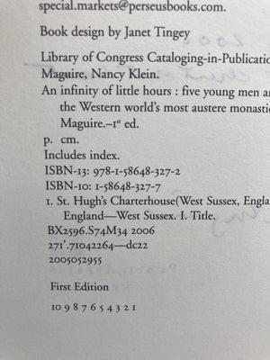 An Infinity of Little Hours: Five Young Men and Their Trial of Faith in the Western World's Most Austere Monastic Order,New