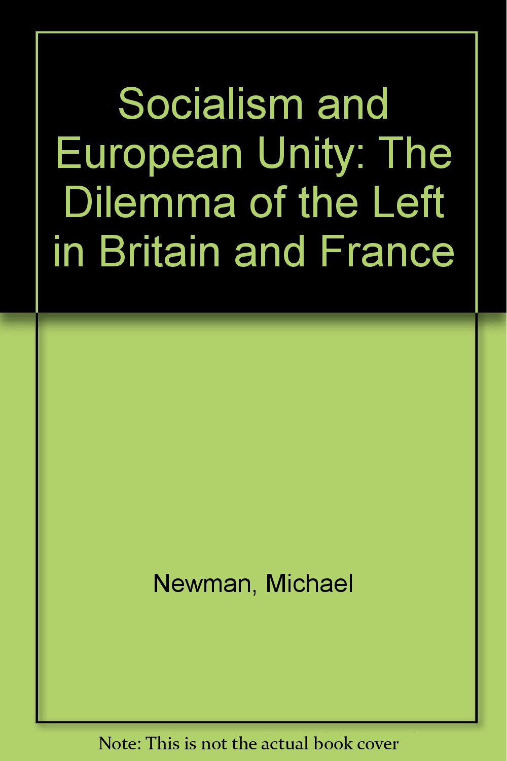 Socialism and European Unity: The Dilemma of the Left in Britain and France,Used
