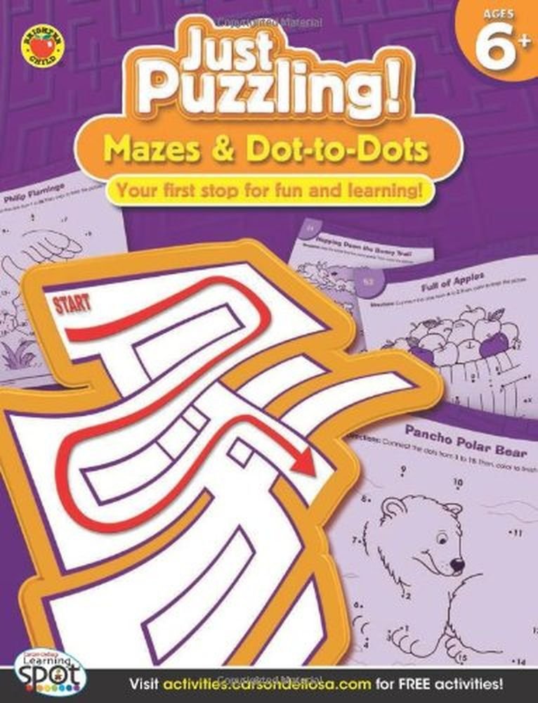 Mazes & Dottodomazes & Dottodots, Ages 69 (Just Puzzling!),Used