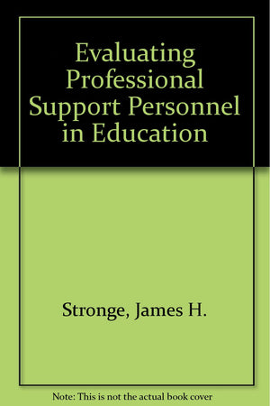 Evaluating Professional Support Personnel in Education,Used