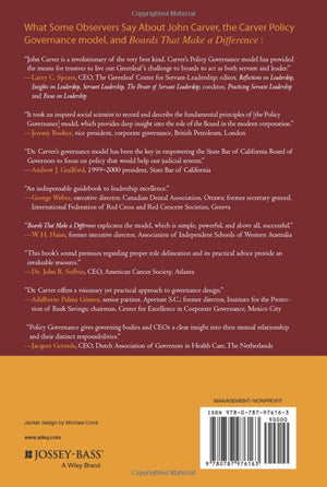 Boards That Make a Difference: A New Design for Leadership in Nonprofit and Public Organizations,New