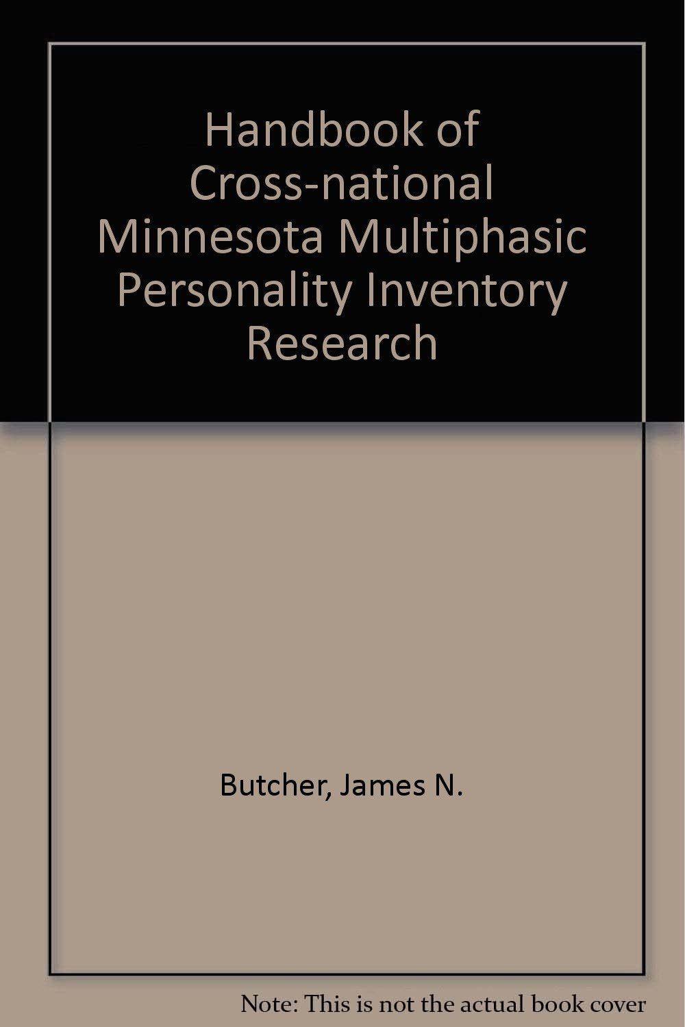 A handbook of crossnational MMPI research,Used