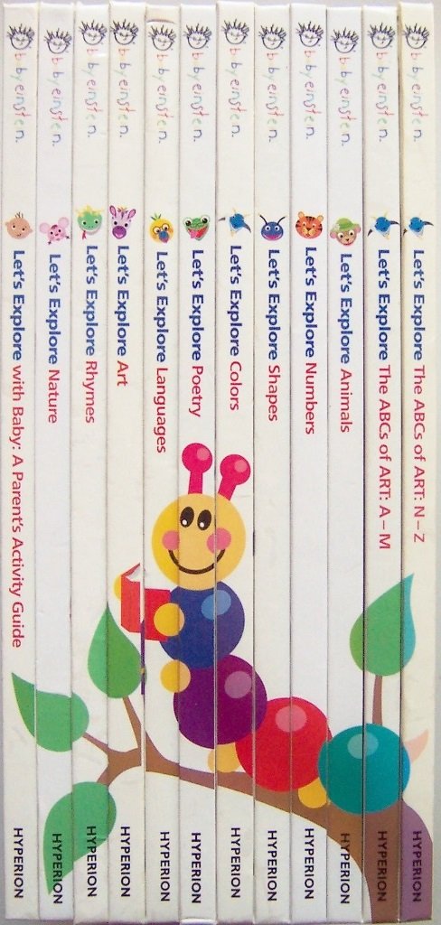 Baby Einstein Learning Library; 12 books, including: Lets Explore; With baby, Nature, Rhymes, Art, Languages, Poetry, Colors, Sh,Used