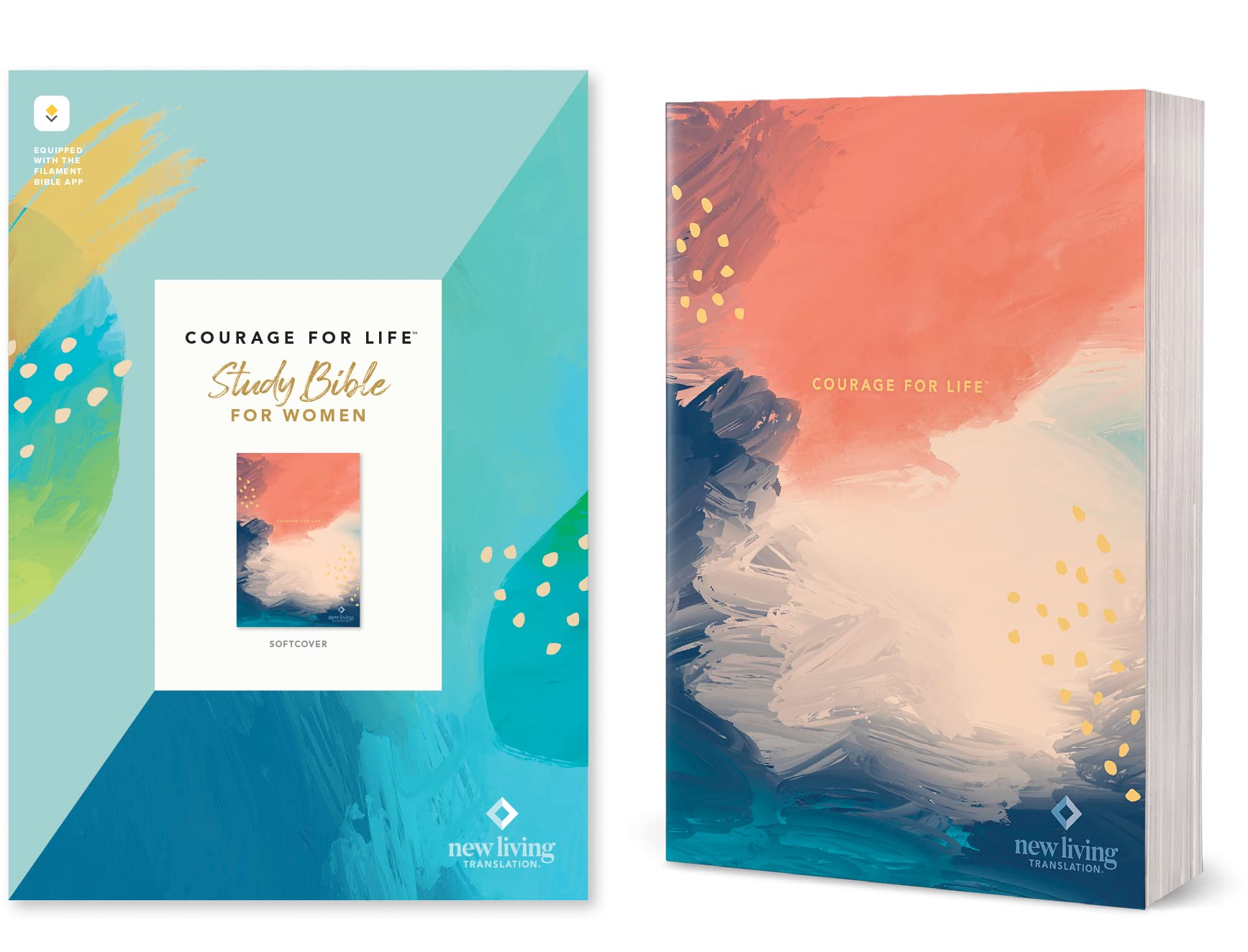 NLT Courage For Life Study Bible for Women, Filament Enabled (Softcover),Used