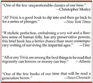 All Trivia: A Collection of Reflections & Aphorisms,Used