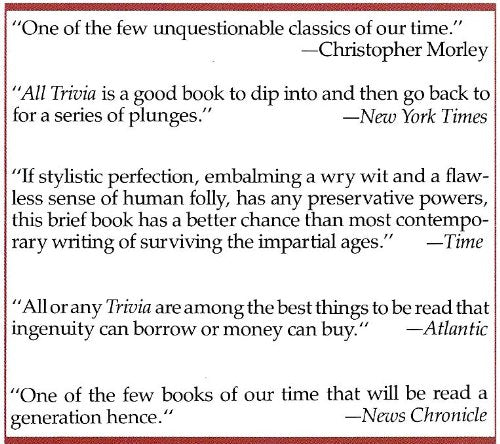 All Trivia: A Collection of Reflections & Aphorisms,New
