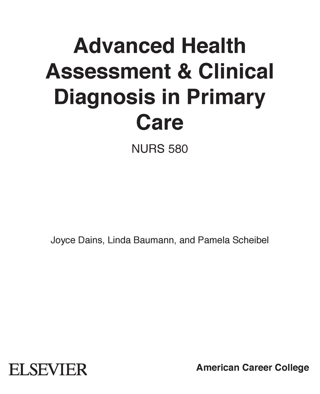 Advanced Health Assessment and Clinical Diagnosis in Primary Care,Used