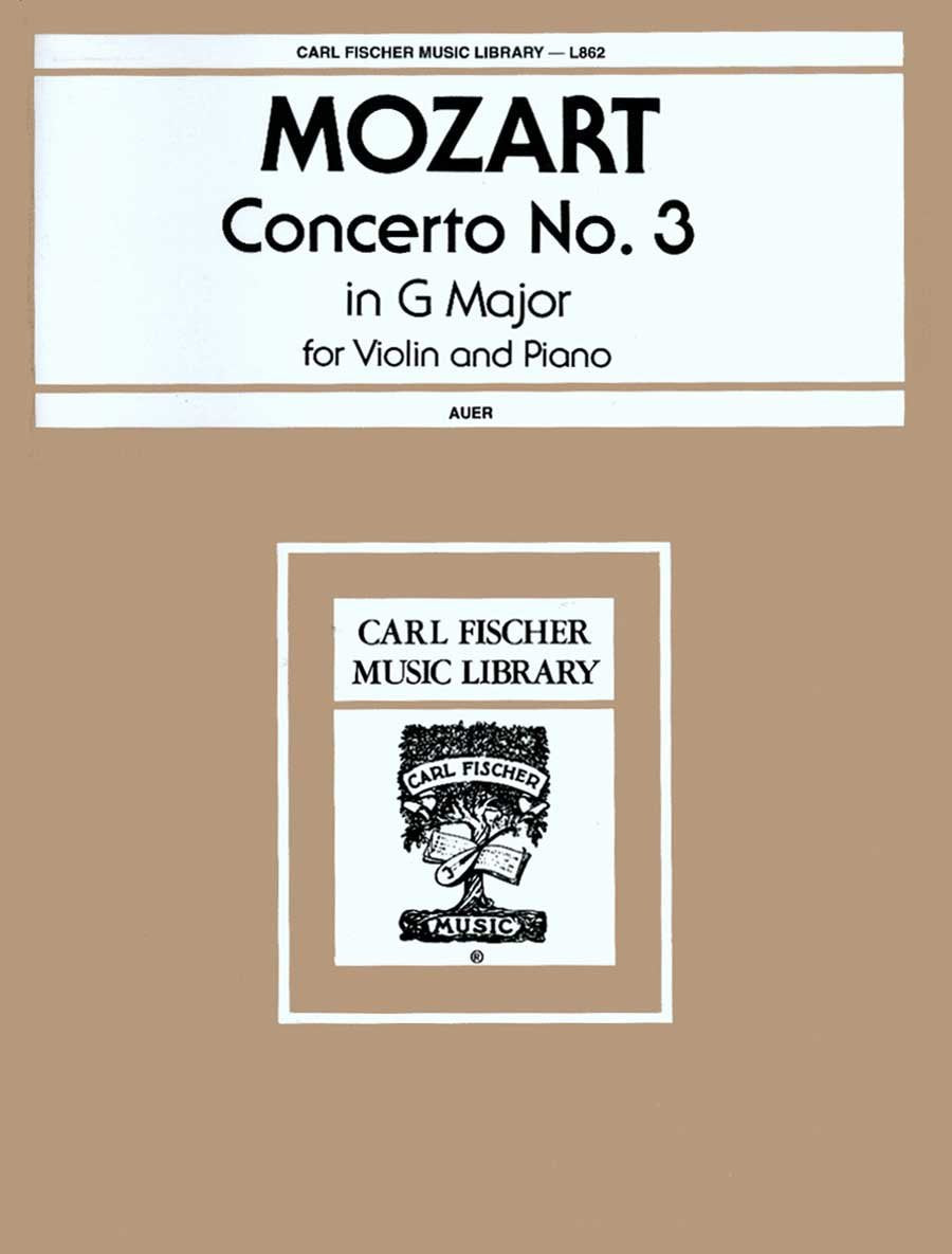 Mozart: Violin Concerto No. 3 in G Major, K. 216 (Solo Part with Piano Reduction),Used