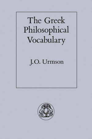 The Greek Philosophical Vocabulary