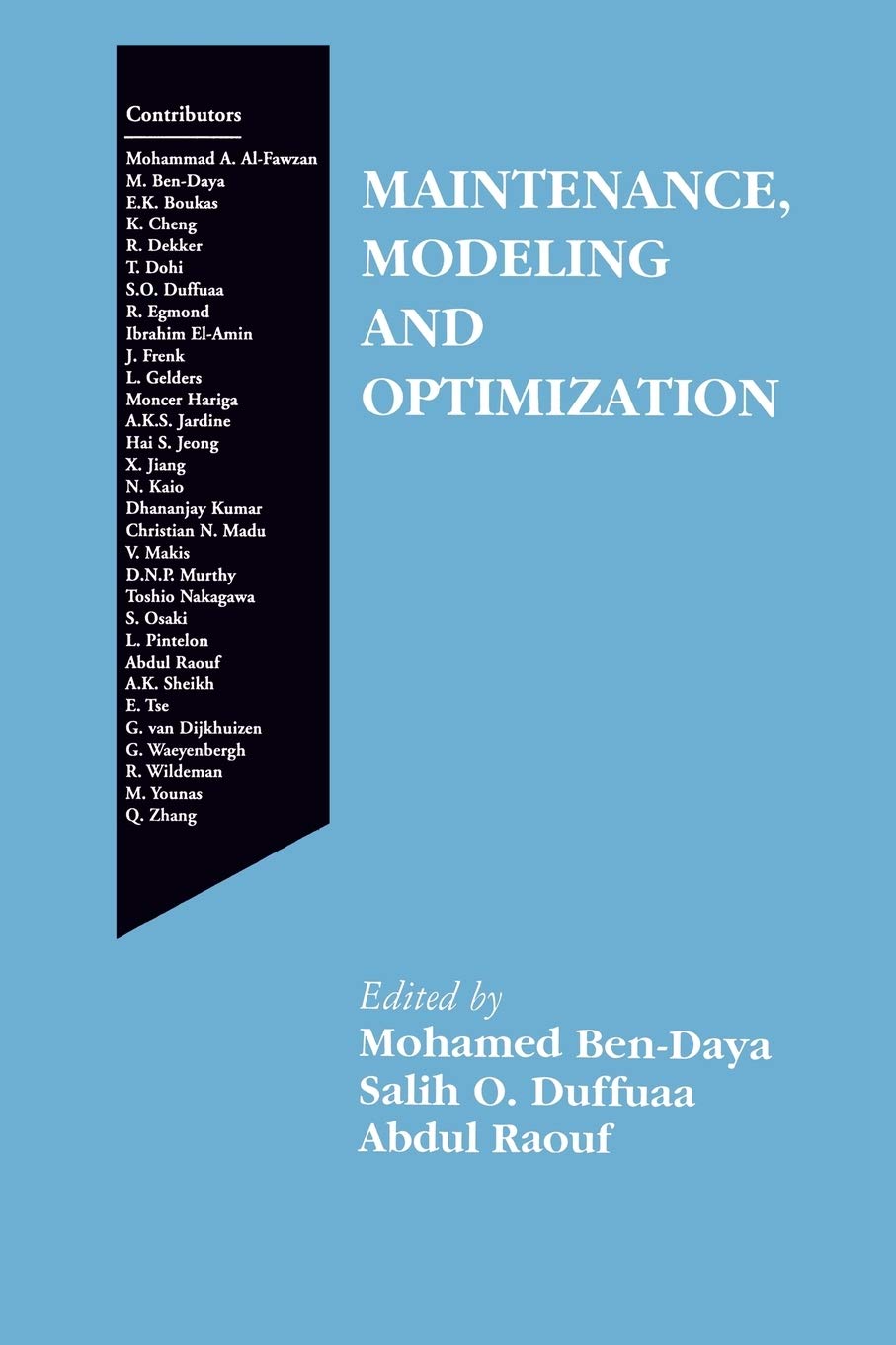 Maintenance, Modeling and Optimization,Used