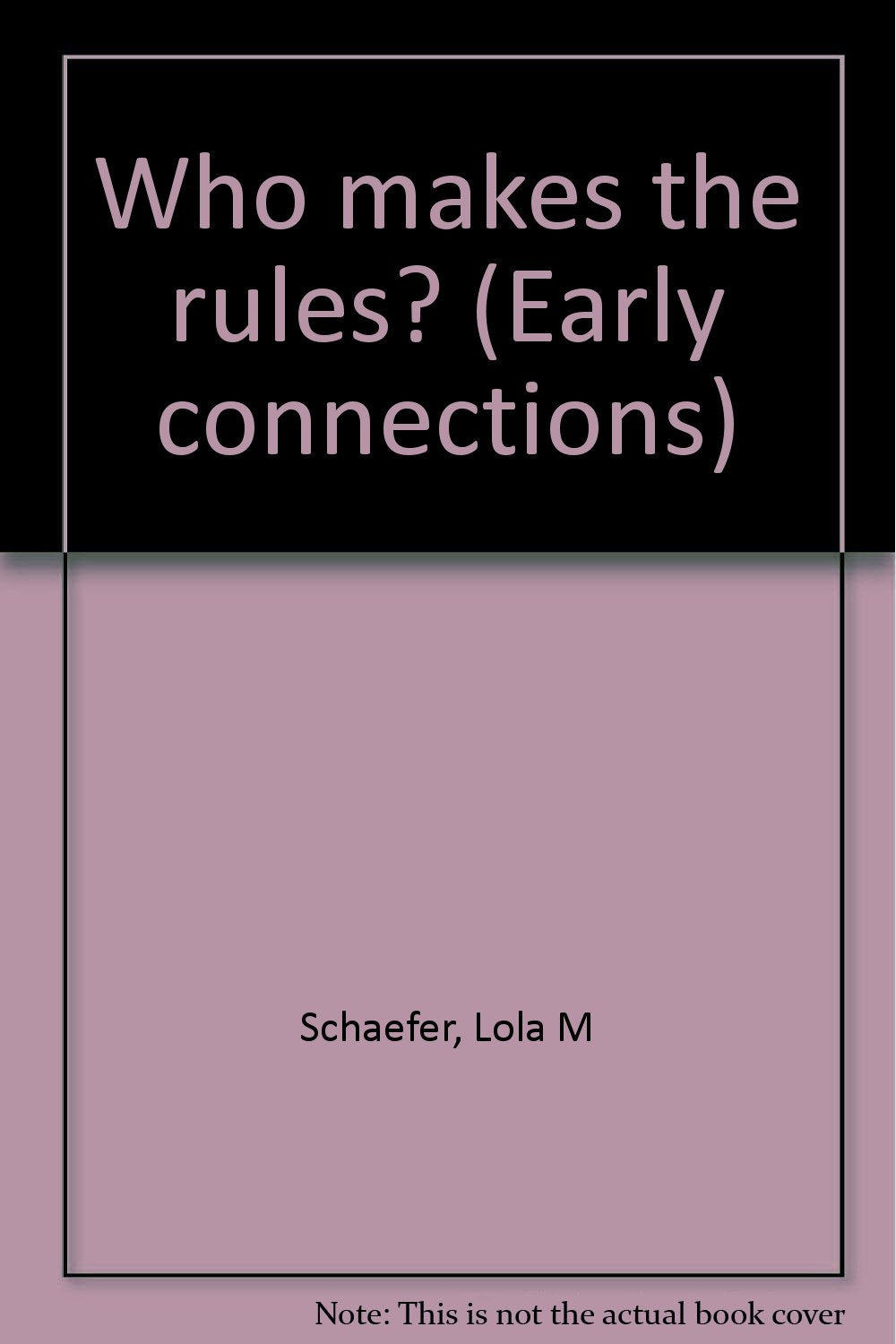 Who Makes The Rules? (Early Connections),Used