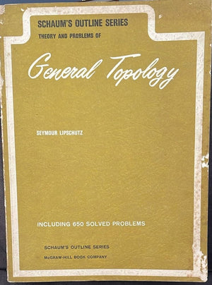 Schaums Outline of General Topology,Used
