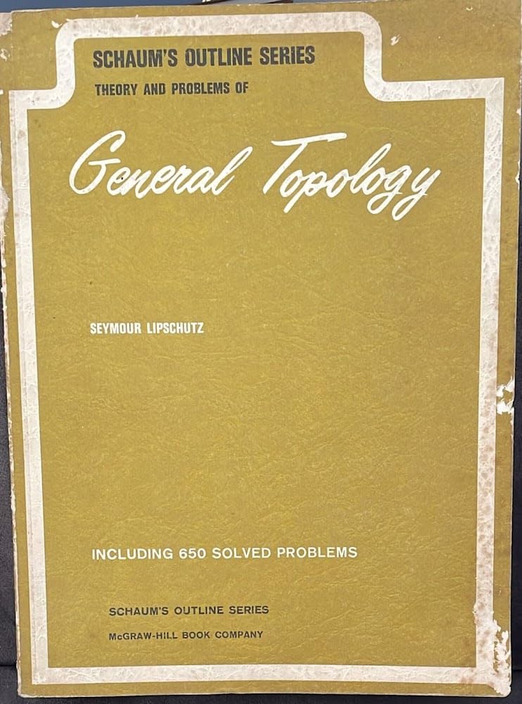 Schaums Outline of General Topology,Used