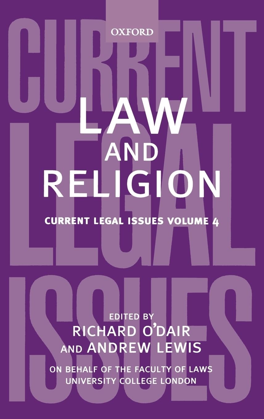 Law and Religion: Current Legal IssuesVolume 4,Used