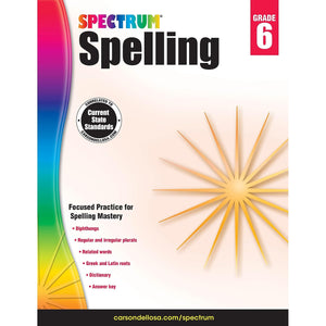 Spectrum Spelling Workbook Grade 6, Ages 11 to 12, Grade 6 Spelling, Handwriting Practice with 6th Grade Spelling Root Words, Pr,Used
