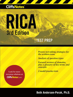 CliffsNotes RICA: Third Edition, Revised (CliffsNotes Test Prep),Used