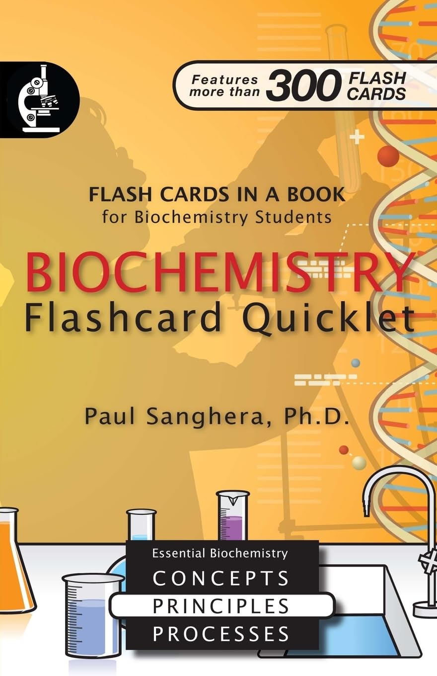 Biochemistry Flashcard Quicklet: Flash Cards in a Book for Biochemistry Students,Used