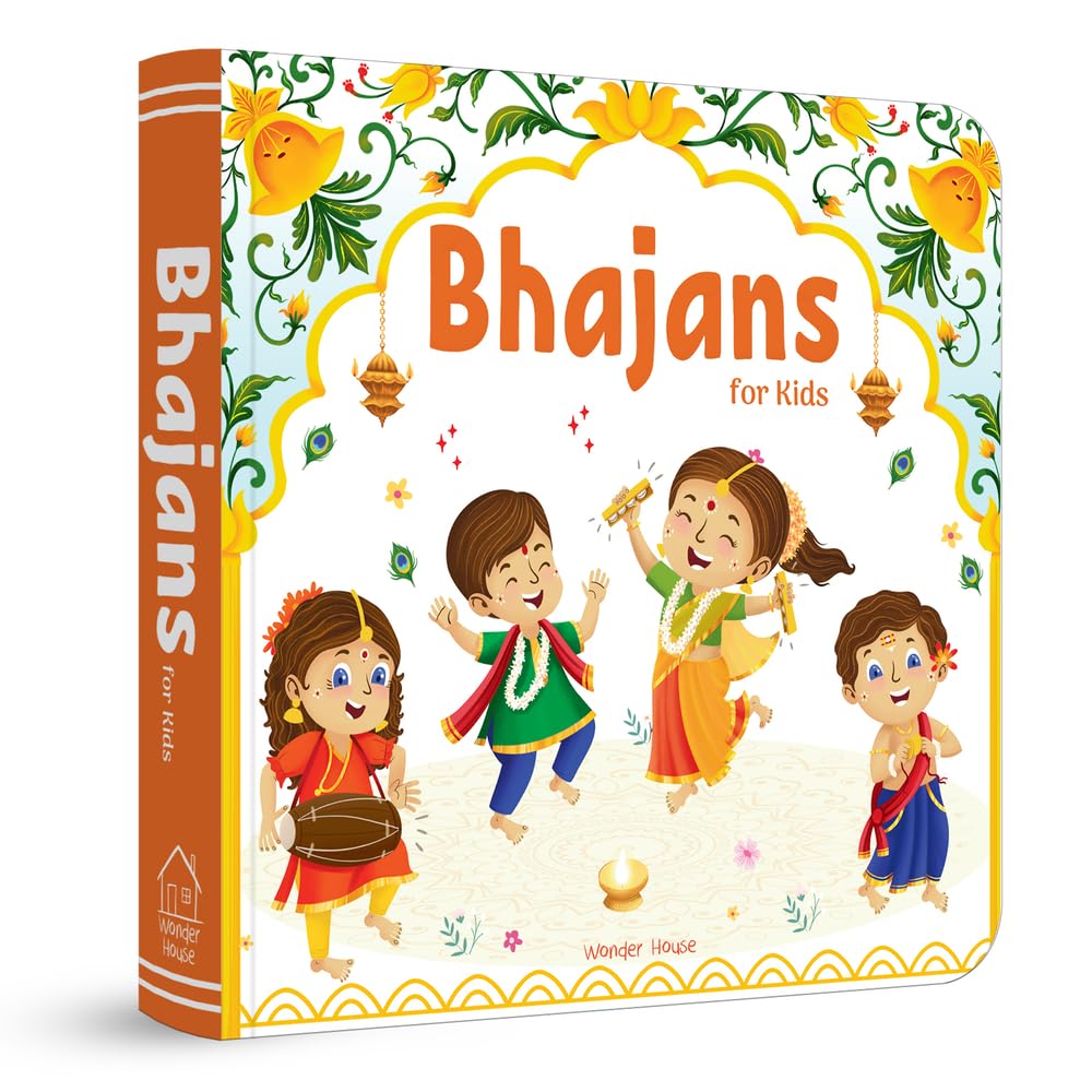 Bhajans For Kids  Illustrated Prayer Book: Bhajans in Three Languages,New