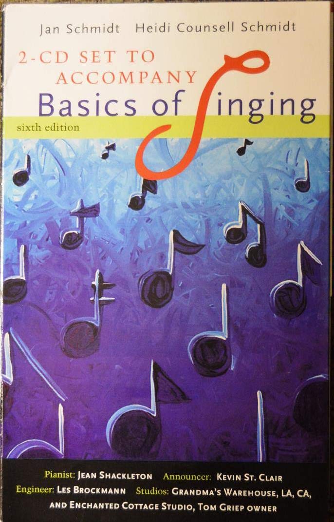 2 CD Set for Schmidt/Counsell Schmidt's Basics of Singing, 6th,Used