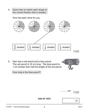 New KS2 Maths 10Minute Tests: Fractions  Year 3: ideal for catching up at home (CGP KS2 Maths),Used
