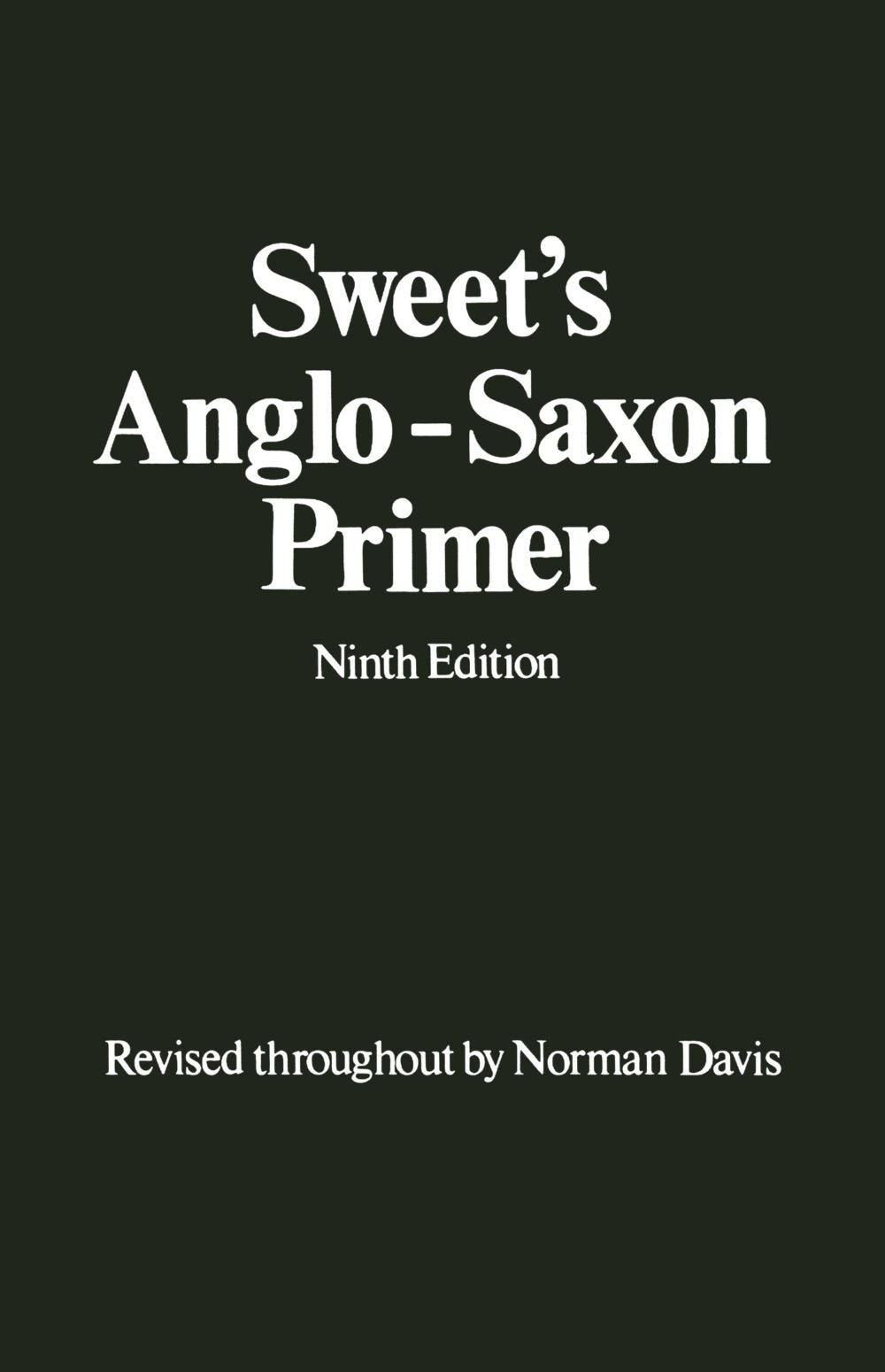 Sweet's AngloSaxon Primer,Used